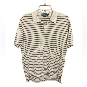 Polo Ralph Lauren Cream / Brown Shirt Striped Men’s Size L
